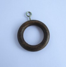 1x Dark Wooden Curtain Ring 47mm (4.5cm Wood Mahogany)