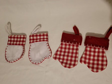 CHRISTMAS HOLDERS MITTENS GLOVES KNIFE FORK SPOON