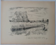 LIONEL EDWARDS SKETCH -FISHING