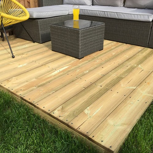 Treated wood decking kit - wood, 2.4m