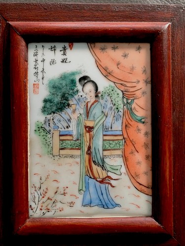Antique hand painted porcelain - painted,