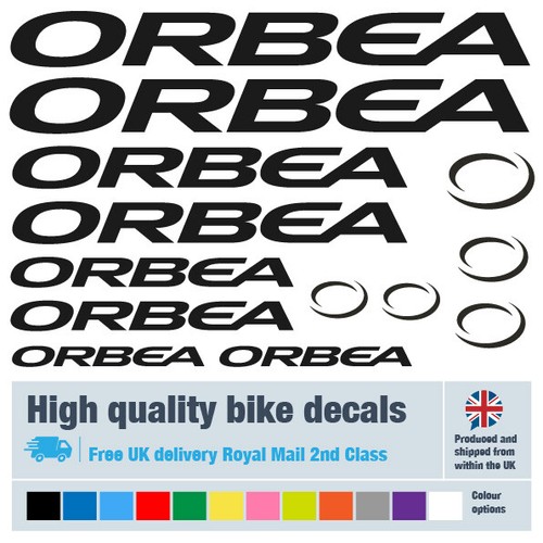 Orbea bike decal labels with - /,