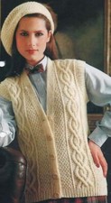 1615 LADY'S ARAN WAISTCOAT &
