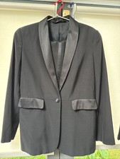 Laura Ashley Tuxedo Suit Jacket 14 Trousers 12