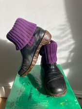 El Naturalista Spanish Black Leather  Boots Size 7.5/41