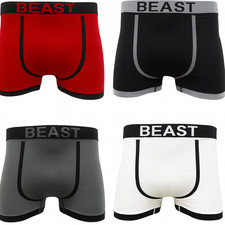 3 Pack Mens Seamless Boxer Shorts Pants S-XL Wild Awesome Sports Stripe Novelty