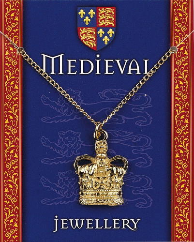 Heraldic crown pendant gold - heraldic,
