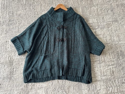 Green mock neck cable - green,