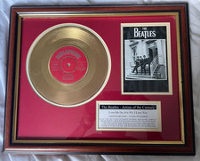 THE BEATLES, Love Me Do, Gold Plated Disc, 7" Single Record Disc Award