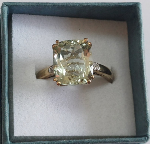 Sterling silver stone - sterling, green