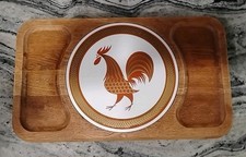 Vtg MCM Wood Charcuterie Board