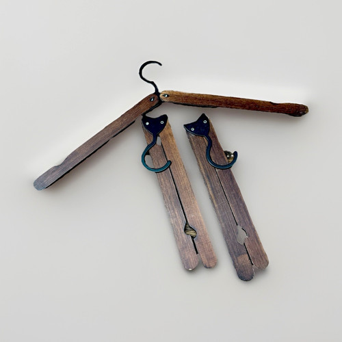 Vintage folding wooden travel - wooden,