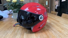 OSBE childs Ski Helmet Red 56-58cm medium with built in lens