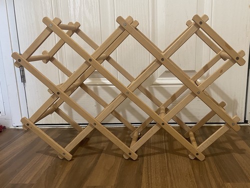 Foldable wooden wine bottle - wooden, 8