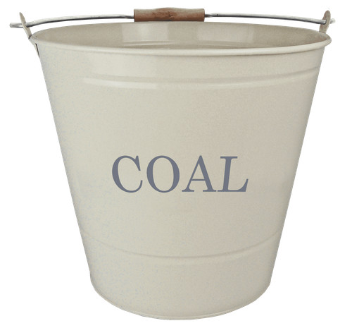 Coal bucket cream 32cm - coal,