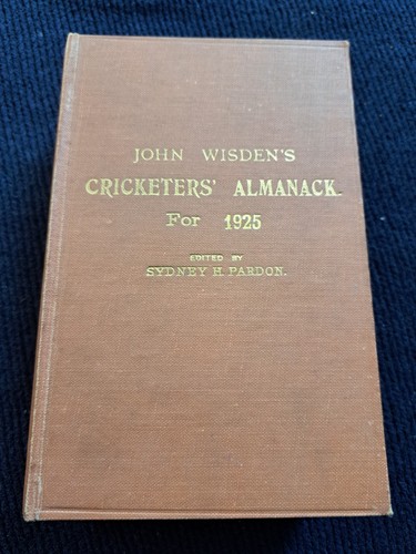 1925 wisden hardback - wisden,