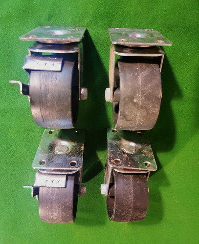Black industrial castors - 4, 2