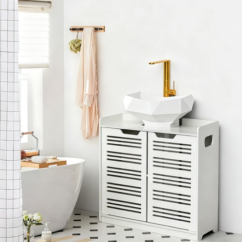 White stylish bathroom - white,