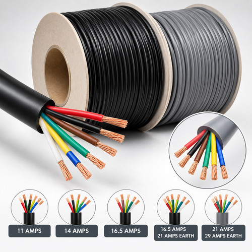 Core trailer cable 12v 24v - core,