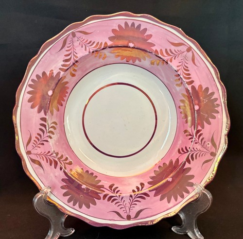 Antique pearlware large pink - pearlware,