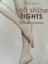 Vintage BHS Body Bliss Soft Shine Sheer Lycra Pantyhose Tights Black Large