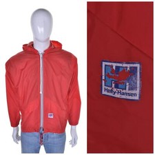 HELLY HANSEN Vintage Anorak XS-S Red Cagoule Kagool Waterproof Jacket 70s 80s