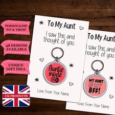 Personalised Aunt Keyrings &