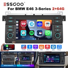 64G Android 13 Apple CarPlay Car Stereo Radio GPS Head Unit For BMW 3 Series E46