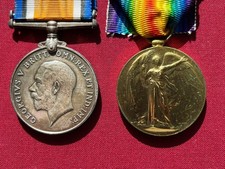 British War & Victory Medal pair to MAJOR H.V.B. BYLES. West Yorkshire Regiment.