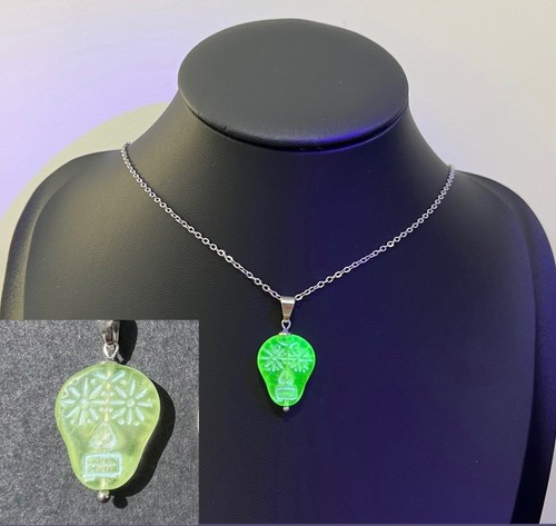 Uranium vaseline glass pendant - uranium,