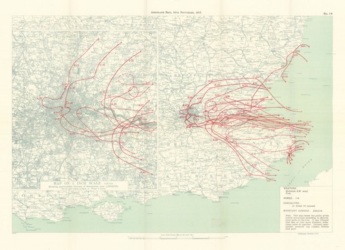 Ww1 german aeroplane raid - ww1,