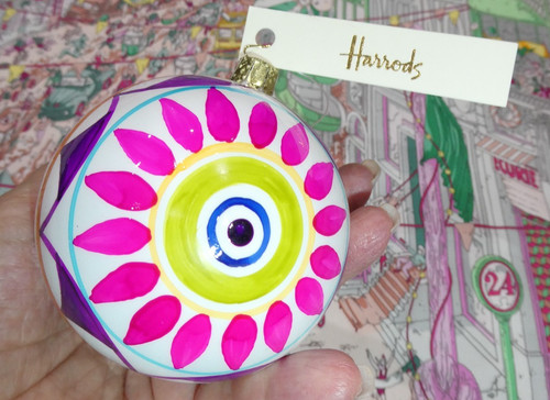 Harrods glass christmas bauble - harrods,