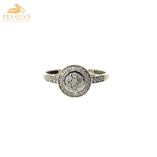 10kt white gold - 10kt, diamond
