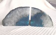 Green Agate Crystal Bookends