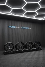 Mercedes 18 inch C Class W205 AMG Alloy Wheels VIPER BLACK / CUT Genuine x 4