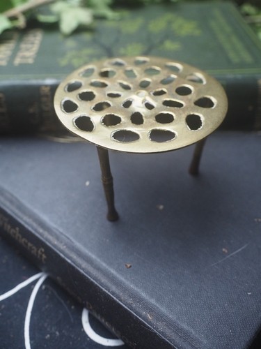 Mini vintage brass altar table - mini,