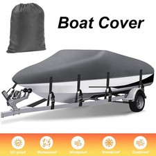 14FT 15FT 16FT Heavy Duty Boat Cover Trailerable Speedboat V-hull V-Shape Marine