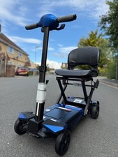 Drive Manual Folding Travel Mobility Scooter with Lithium-ion Battery 4mph -BLUE