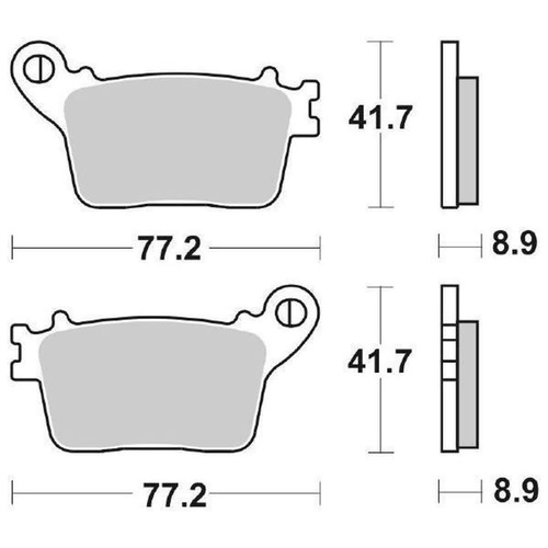 Rear brake pads racing sbs - pads,