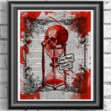 Red Skull Wall Art Print