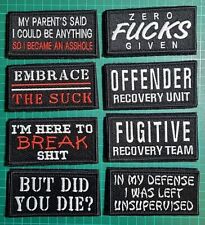 Novelty Morale tactical airsoft paintball biker 5x10 cm embroidered patch