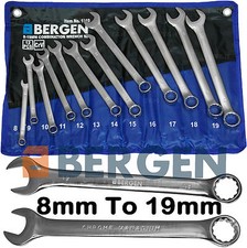 BERGEN Combination Spanners Combi Wrench Set 12pc 8-19mm Open & Ring End Spanner