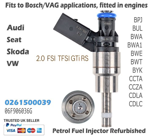 Gdi fuel injector 0261500039 - injector,