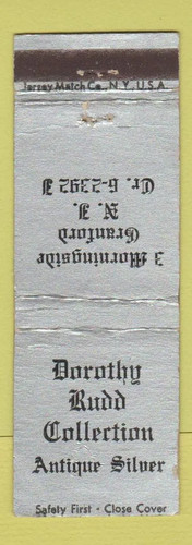 Matchbook cover dorothy rudd - cover,