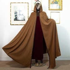 Vintage Brown Wool Hooded Cape
