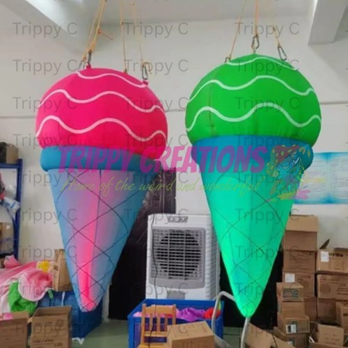 Led ice cream cone inflatable - led,