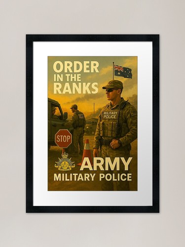 Military police framed art - police,
