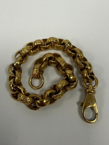 9ct gold belcher engraved - 9ct,