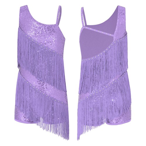 Girls sequins tassel rumba - sequins,