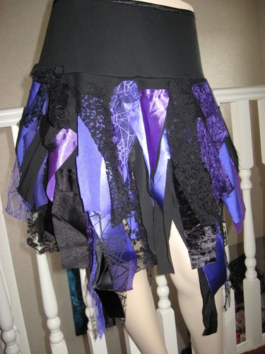 Gothic tatty skirt purple - skirt,